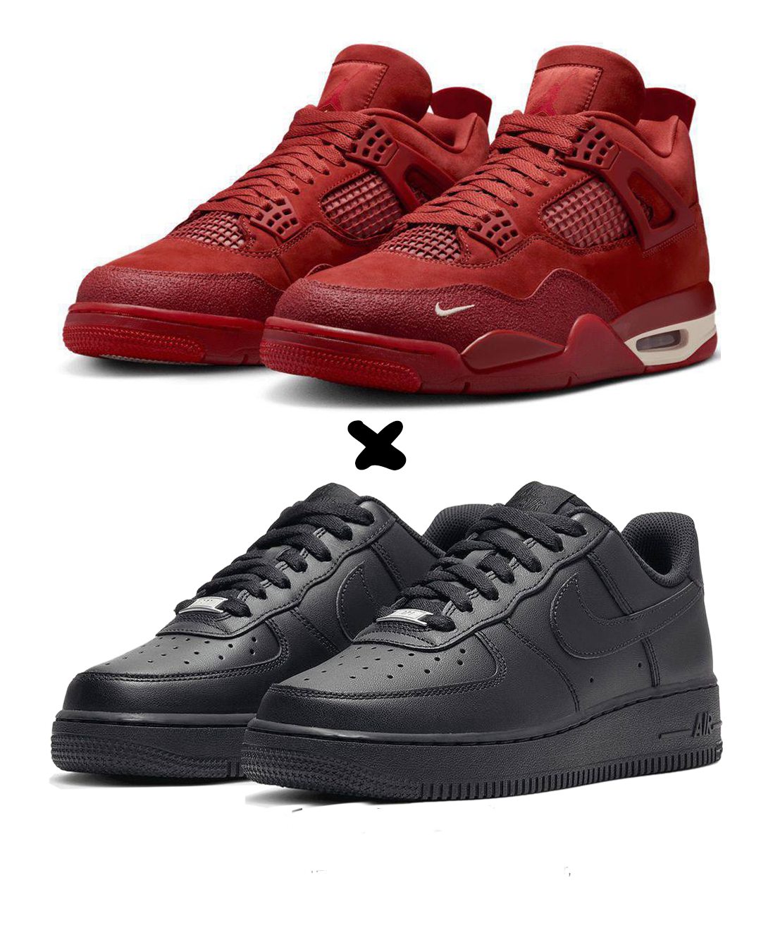 Nigel Sylvester x Air Jordan 4 Retro OG SP "Brick By Brick"  X. Nike Air Force 1 Low '07 "Triple Black"